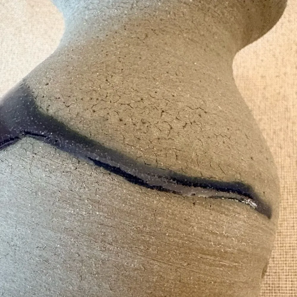 Vintage Handmade Dominican Republic Studio Pottery Vase Stoneware